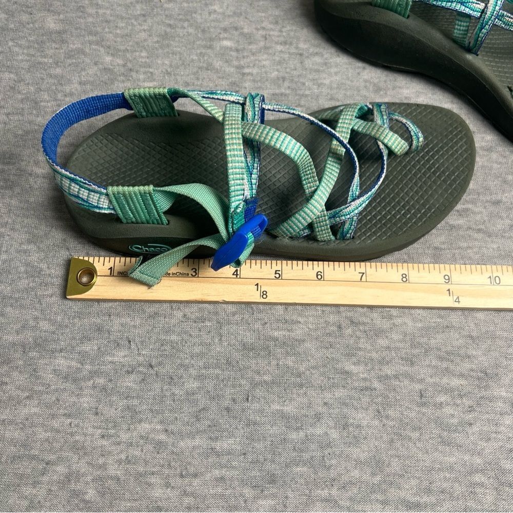 Chaco‎ ZX/2 Sandals Womens Size 7 Teal Blue Black Vibram Soles Big Toe Strappy - Picture 11 of 11